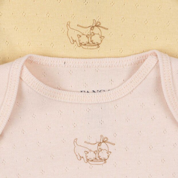 FANGA - PERLA 2-PACK LS BODY | BANANA CREPE/CREOLE PINK