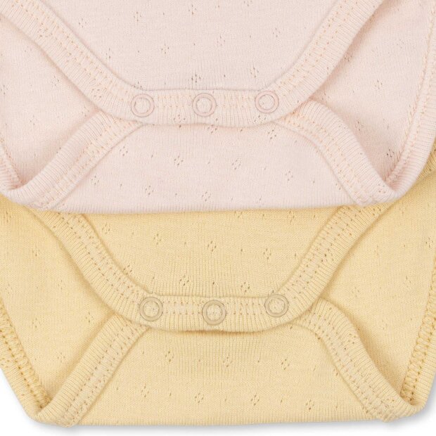 FANGA - PERLA 2-PACK LS BODY | BANANA CREPE/CREOLE PINK