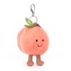 JELLYCAT - AMUSEABLES PEACH BAG CHARM JELLYCAT - AMUSEABLES PEACH BAG CHARM