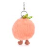 JELLYCAT - AMUSEABLES PEACH BAG CHARM JELLYCAT - AMUSEABLES PEACH BAG CHARM