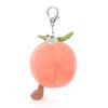JELLYCAT - AMUSEABLES PEACH BAG CHARM JELLYCAT - AMUSEABLES PEACH BAG CHARM