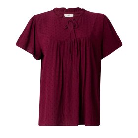 JDY - LIMA LIFE S/S TOP | OXBLOOD RED
