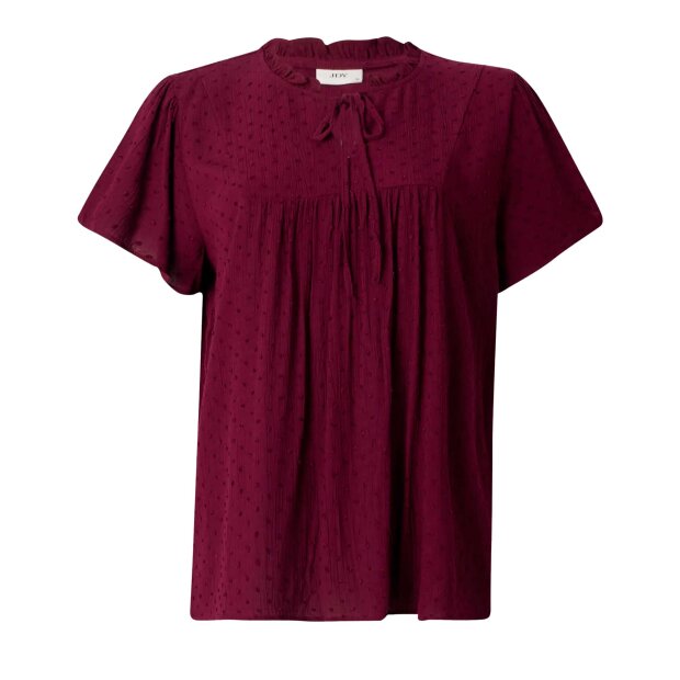 JDY - LIMA LIFE S/S TOP | OXBLOOD RED