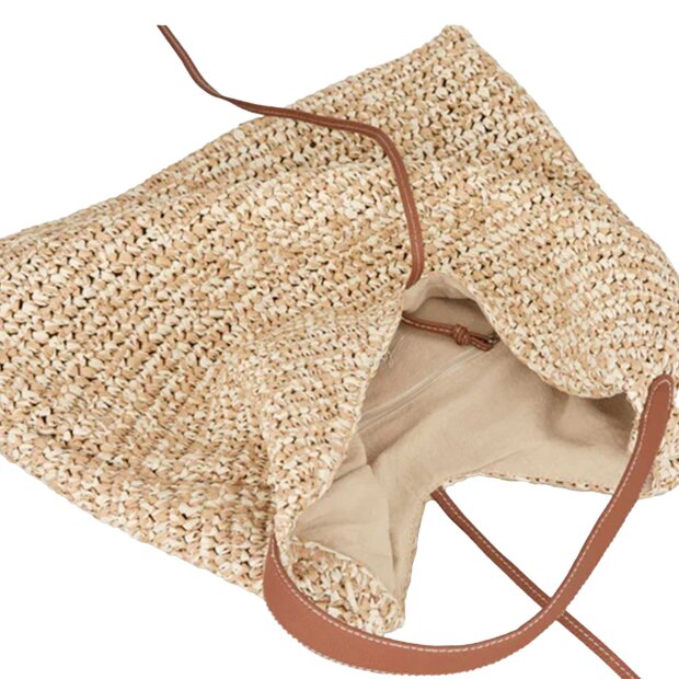 BECK SØNDERGAARD - PAPER STRAW SIENA BAG | NATURE