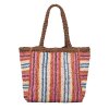 BECK SØNDERGAARD - STRIPE STRAW TOTA BAG | MOCHA BROWN BECK SØNDERGAARD - STRIPE STRAW TOTA BAG | MOCHA BROWN
