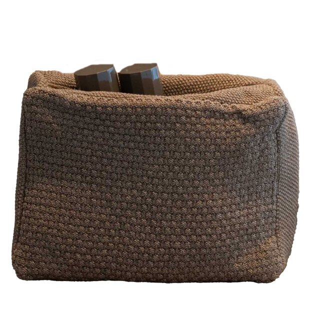 BY LOHN - KNITTED TOILET BAG 30X22X11 CM | TIGER MELANGE