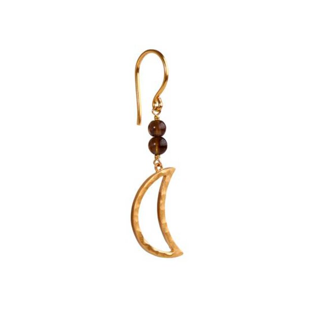 STINE A - BELLA MOON EARRING MOCHA | FORGYLDT