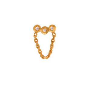 STINE A - THREE DOTS W/MINI CHAIN EARRING | FORGYLDT