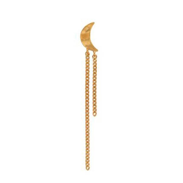 STINE A - PETIT BELLA MOON EARRING W/TWO CHAINS | FORGYLDT