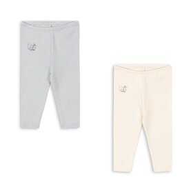 FANGA - PERLA 2-PACK LEGGINGS | BUTTERCREAM/PEARL BLUE