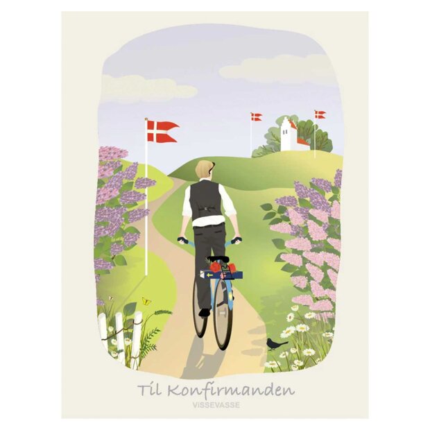 VISSEVASSE - ANLEDNINGSKORT A6 | TIL KONFIRMANDEN, DRENG