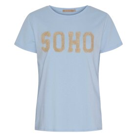 MARTA DU CHATEAU - HERDIS TEE | CELESTE LIGHT/BEIGE