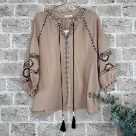CABANA LIVING - NILLOU BLUSE | CAMEL