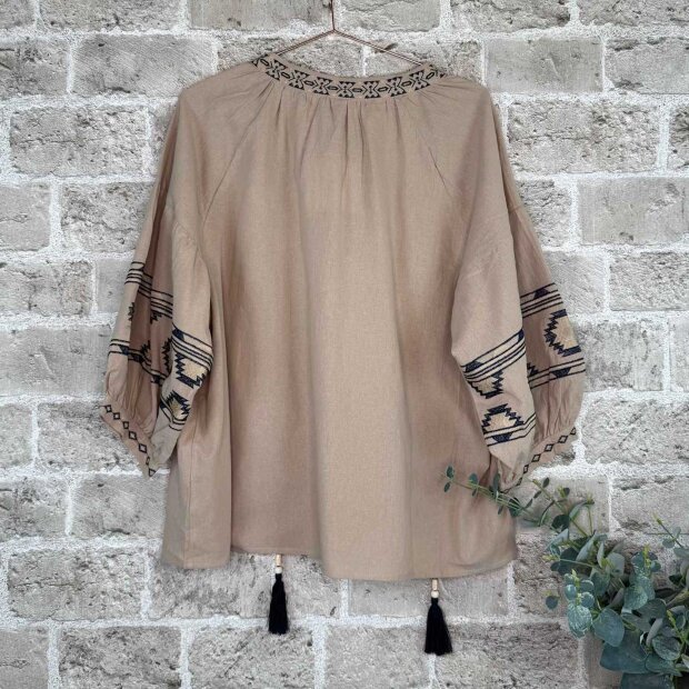 CABANA LIVING - NILLOU BLUSE | CAMEL