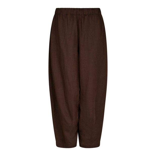NEO NOIR - PRINA LINEN PANTS | DARK BROWN