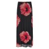 JDY - LEA MESH MAXI SKIRT | BLACK HIBISCUS FLOWER
