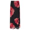 JDY - LEA MESH MAXI SKIRT | BLACK HIBISCUS FLOWER