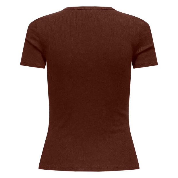 JDY - LUCKY S/S O-NECK T-SHIRT | CHICORY COFFEE