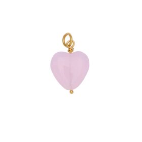 PICO - FRENCH GRANDE HEART PENDANT | FG/SOFT ROSE