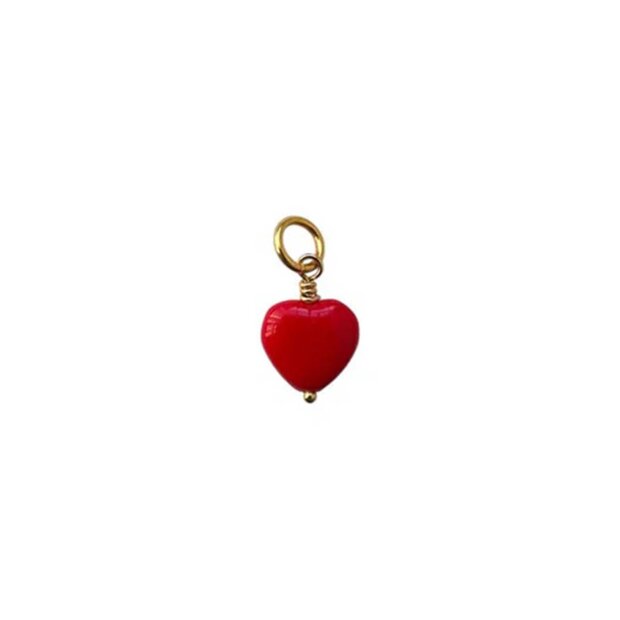 PICO - FRENCH HEART PENDANT | FG/SCARLET