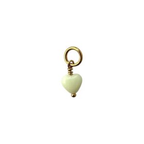 PICO - FRENCH MINI HEART PENDANT | FG/IVORY