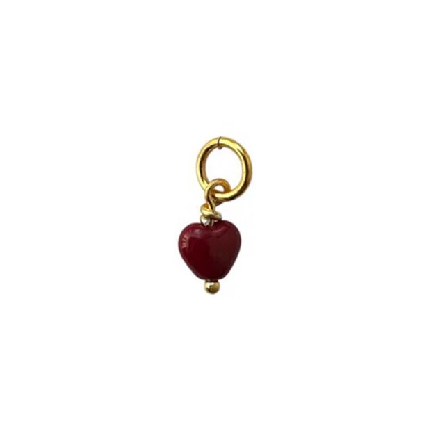 PICO - FRENCH MINI HEART PENDANT | FG/WINE