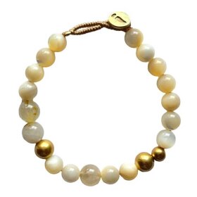 IBU JEWELS - BRACELET BIG BO MIXED | WHITE