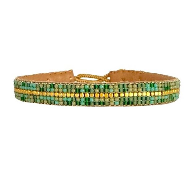 IBU JEWELS - BRACELET THE STRIPE MIX | MIX GREEN