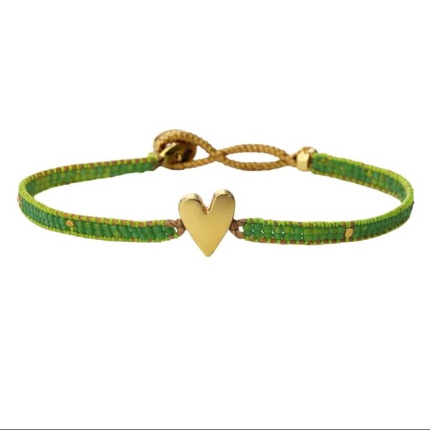 IBU JEWELS - BRACELET JILL HEART | GREEN