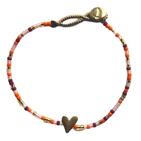 IBU JEWELS - BRACELET LULU HEART | ORANGE