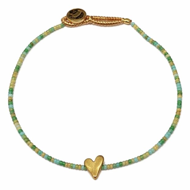 IBU JEWELS - BRACELET LULU HEART | GREEN