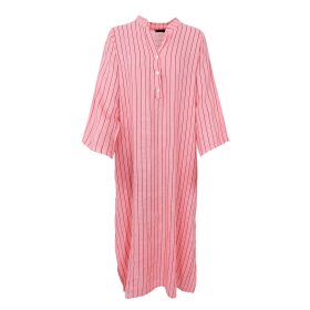 BLACK COLOUR - MELINA SHIRT DRESS | ROSE STRIPE
