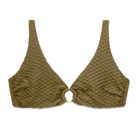PAULA BEACHWEAR - TOP MERMAID WAVE | KHAKI