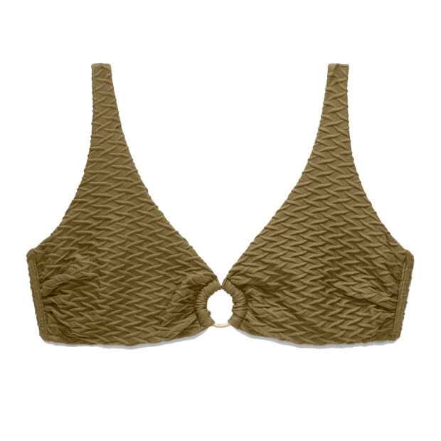 PAULA BEACHWEAR - TOP MERMAID WAVE | KHAKI