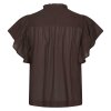 NEO NOIR - VINSA S VOILE TOP | DARK BROWN