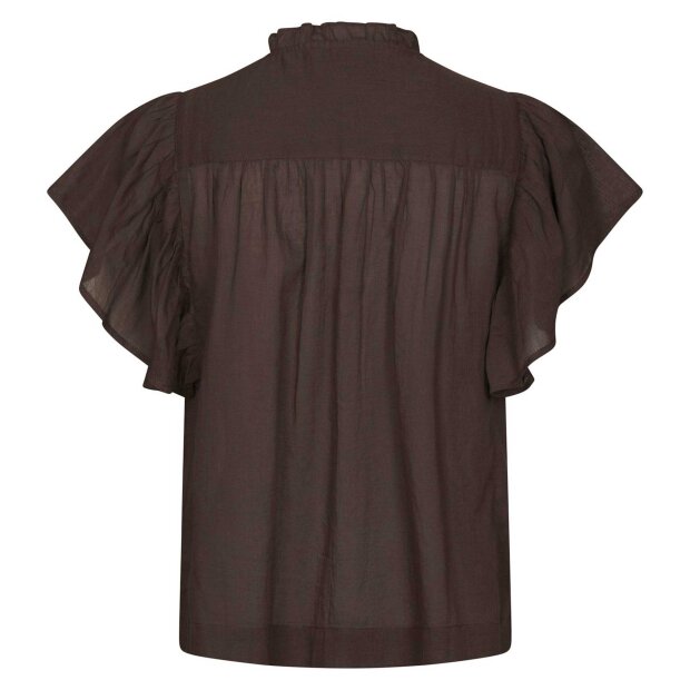 NEO NOIR - VINSA S VOILE TOP | DARK BROWN