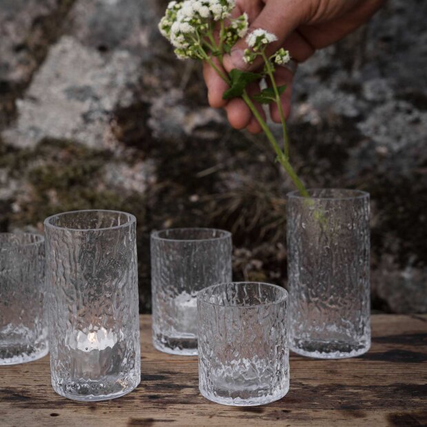 ERNST - VASE M/MØNSTRET GLAS