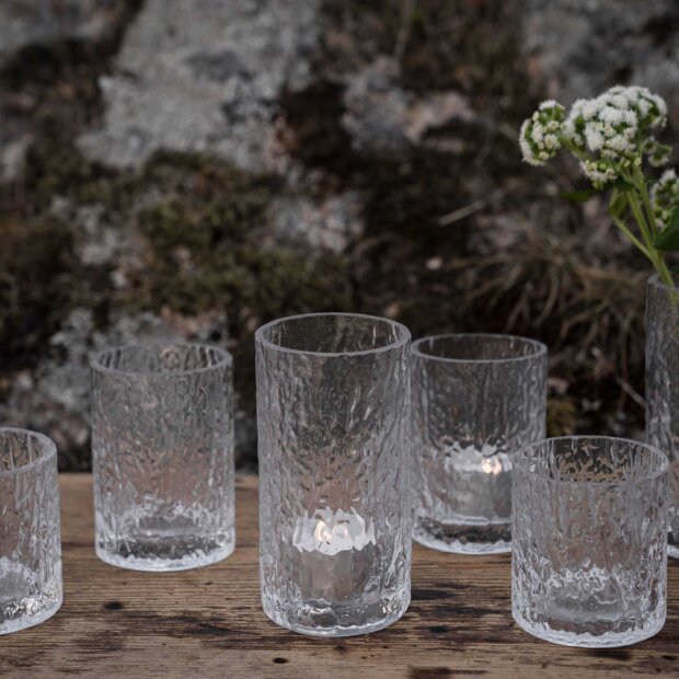 ERNST - VASE M/MØNSTRET GLAS