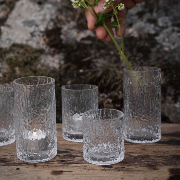 ERNST - VASE M/MØNSTRET GLAS