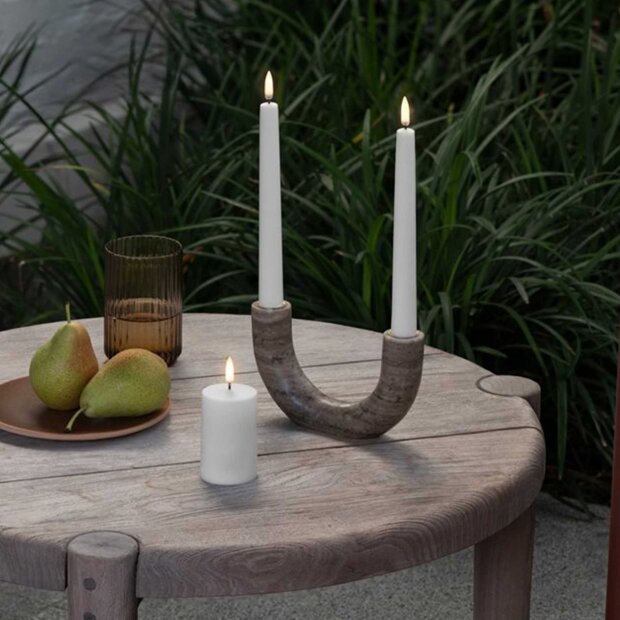 UYUNI - OUTDOOR LED PILLAR CANDLE | WHITE