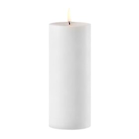 UYUNI - OUTDOOR LED MAXI PILLAR CANDLE | WHITE