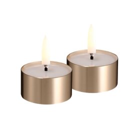 UYUNI - LED MELTED TEALIGHT 2-PACK | METAL BRASS