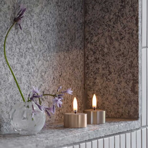 UYUNI - LED MELTED TEALIGHT 2-PACK | METAL BRASS