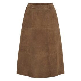 NOTYZ - CASABLANCA SUEDE SKIRT | HAZELNUT