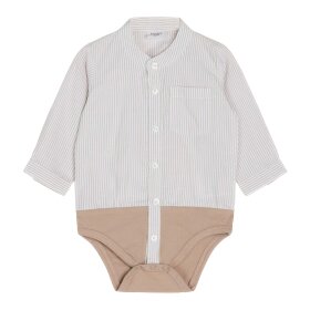 HUST AND CLAIRE - BERTIL STRIPE BODYSTOCKING | CEMENT