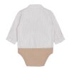 HUST AND CLAIRE - BERTIL STRIPE BODYSTOCKING | CEMENT
