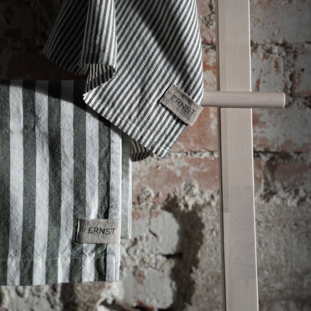 ERNST - VISKESTYKKE BREDE STRIBER | SALVIA/HVID