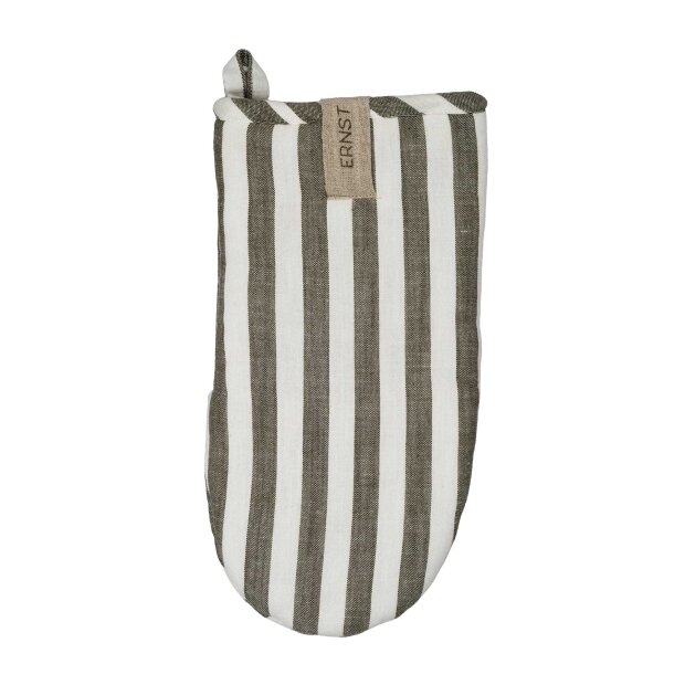 ERNST - GRILLHANDSKE BRED STRIBE | SALVIA/HVID