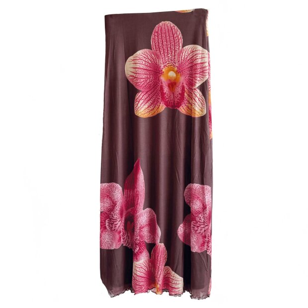 JDY - LEA MESH MAXI SKIRT | BRACKEN HIBISCUS FLOWER