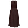 JDY - DIEGO S/L SMOCK MIDI DRESS | CHOCOLATE TORTE